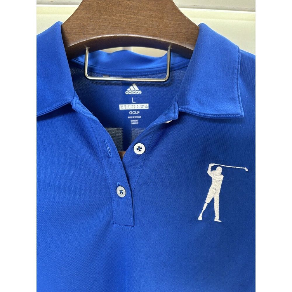 Adidas Golf Women's Operation Game On L Brilliant Blue Large Golfer‎ Logo